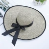 Summer new style floral, pungent, small chili pepper tall brim straw hat, fine crochet sunshade beach hat details Picture